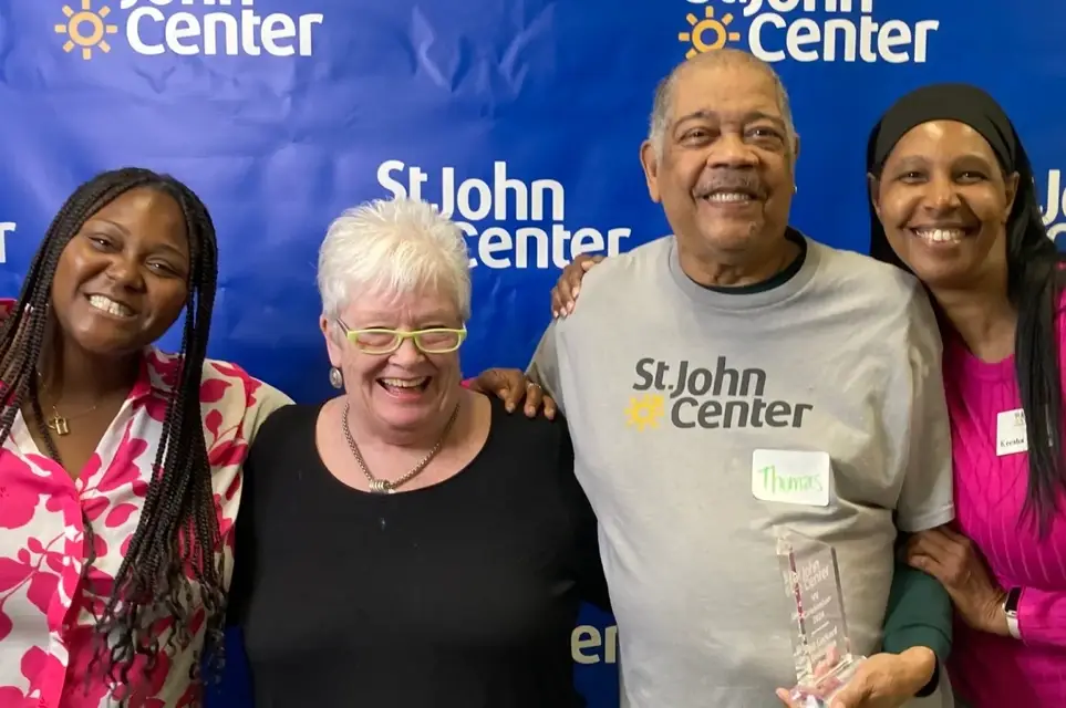 Volunteers make the world go ’round for many organizations like St. John Center. We depend on 12 volunteers a day to have full capacity to provide all resources to our unhoused friends.