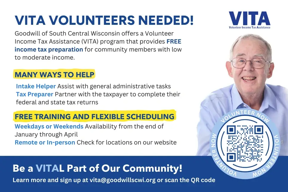 VITA "Volunteer Income Tax Assistance" opportunity