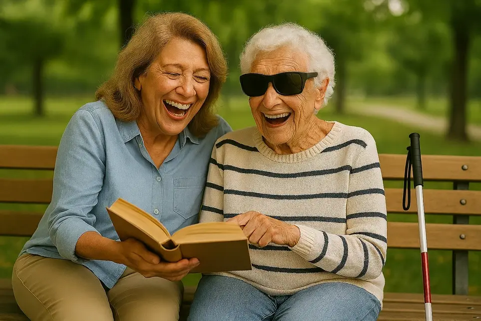 Socialize and Visit with Local Residents With Legal Blindness
