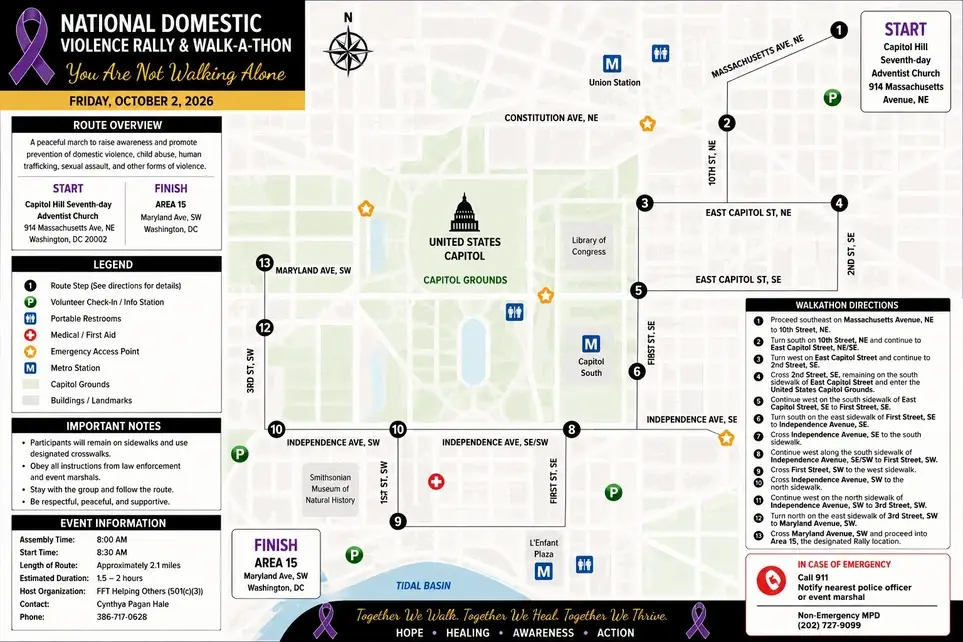 Volunteer Marshal – National Domestic Violence Rally & Walk-a-Thon | Washington, DC
