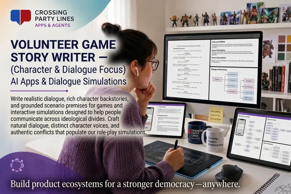Volunteer Game Story Writer — Dialogue & Scenario Design for AI Simulations