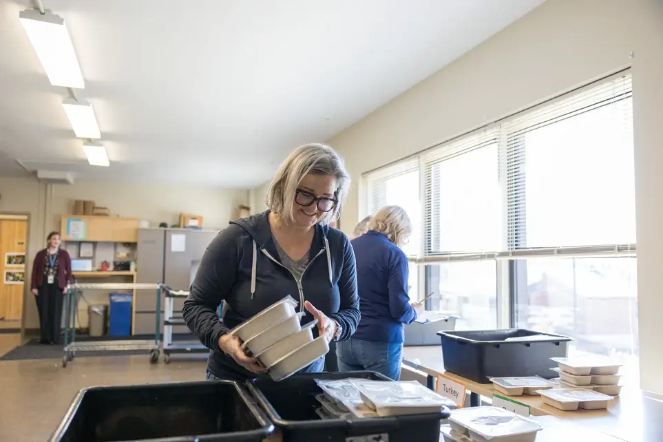 Pack meals for Saint Paul seniors on a weekly basis