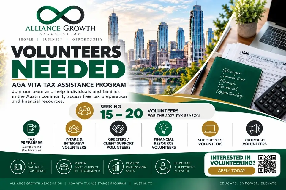 Volunteer Tax Preparers & Community Volunteers — AGA VITA Tax Assistance Program