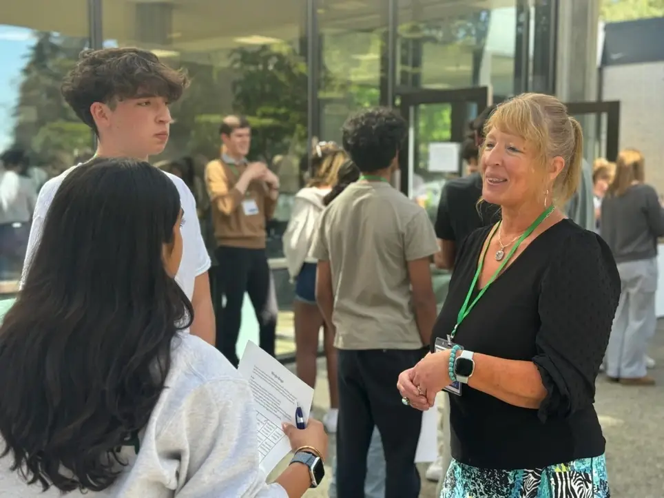 Teach students networking skills in a mock networking mixer