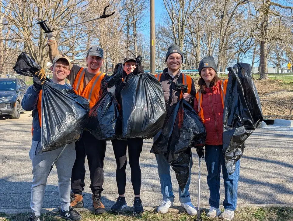 Christian Park Neighborhood cleanup with BNS