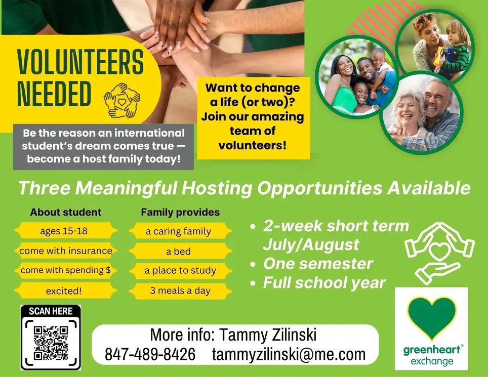 Host Family for high school exchange student in Chicagoland area