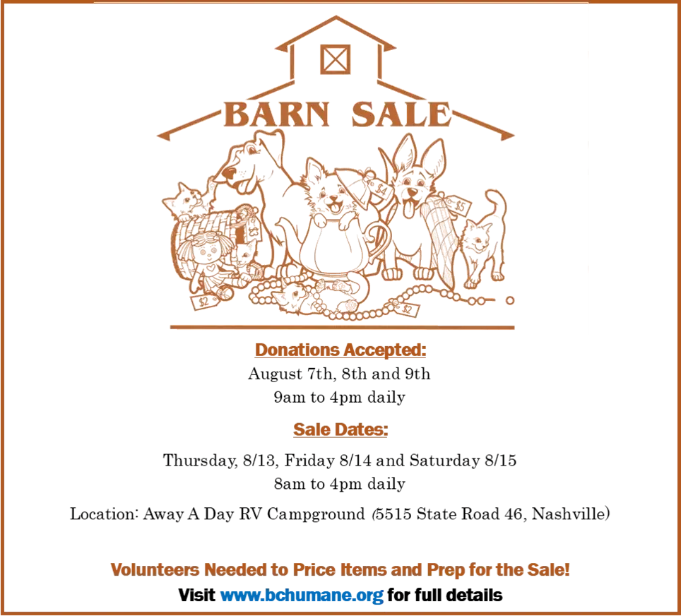 Barn Sale Help 2026