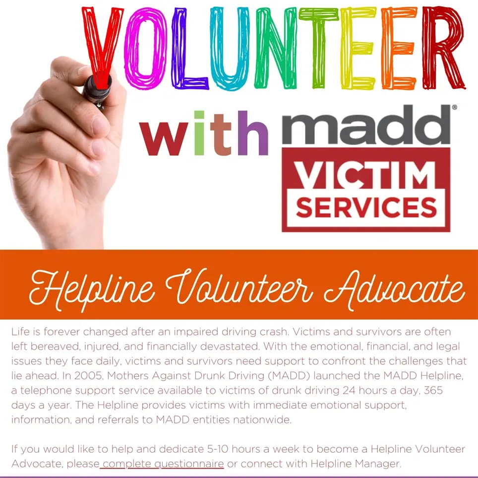 MADD Helpline Volunteer Advocate
