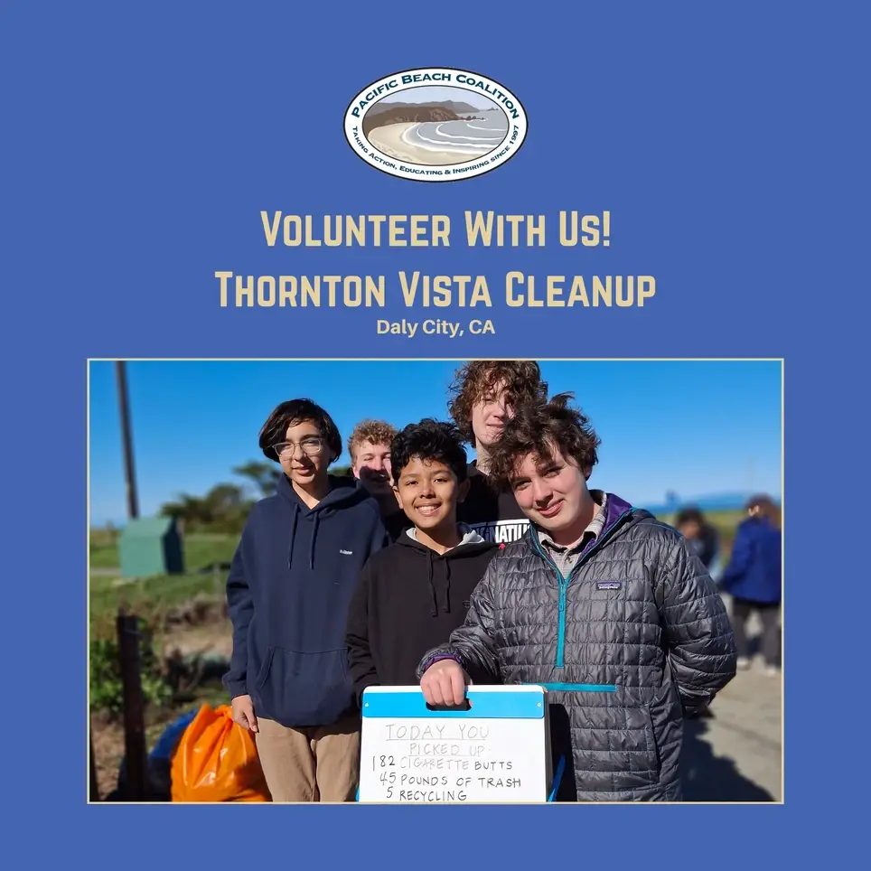 Volunteer at Thornton Vista Cleanup, Daly City | Keep Our Beaches Beautiful!