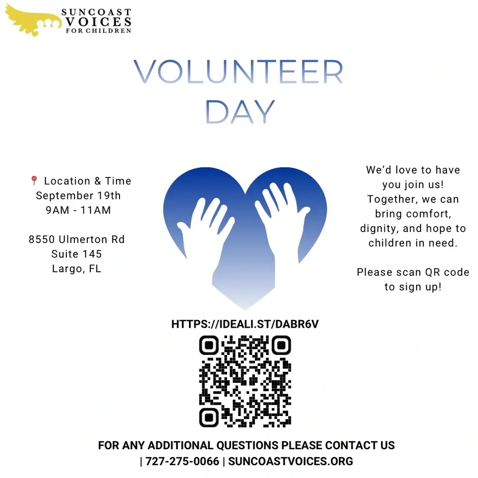 September Suncoast Voices For Children- Pinellas Volunteer Day