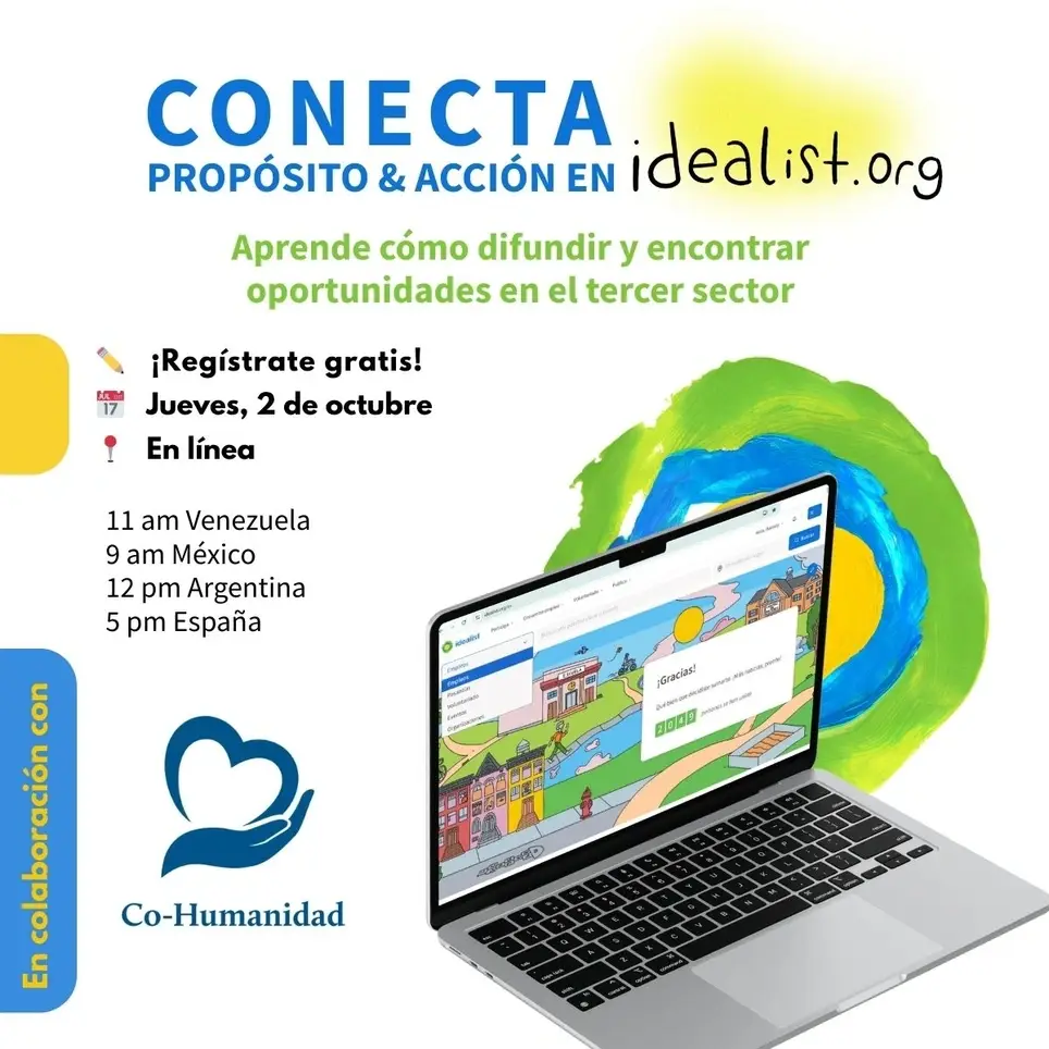 Conecta propósito y acción en Idealist.org