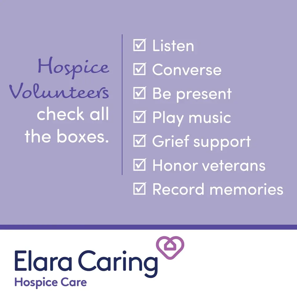 Elara Caring Hospice seeking College volunteers for Summer and Fall 2025