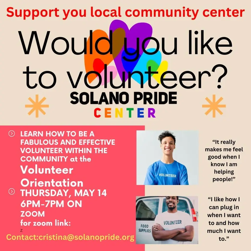 Solano Pride Center Volunteer Orientation
