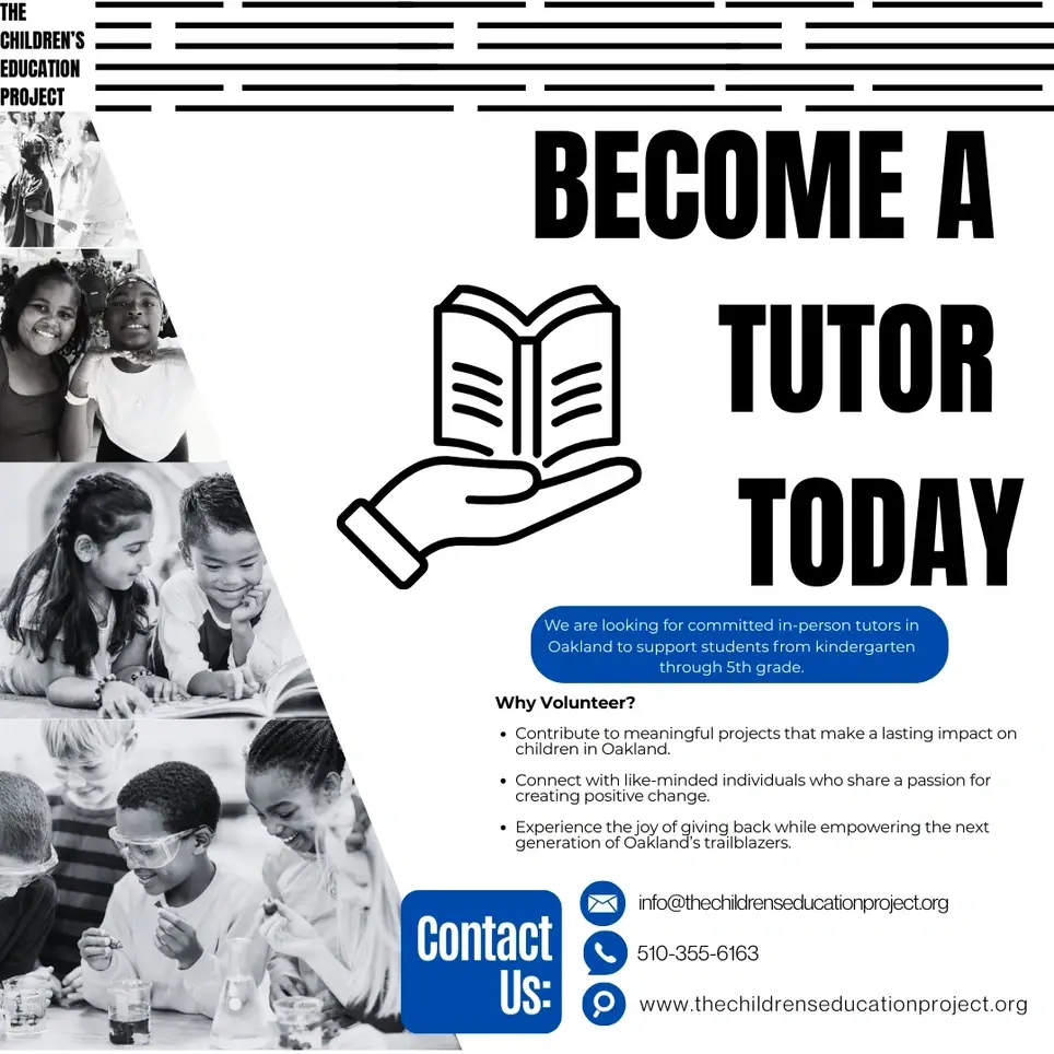 Seeking Dedicated Volunteers to Tutor Students in Oakland/Bay Area