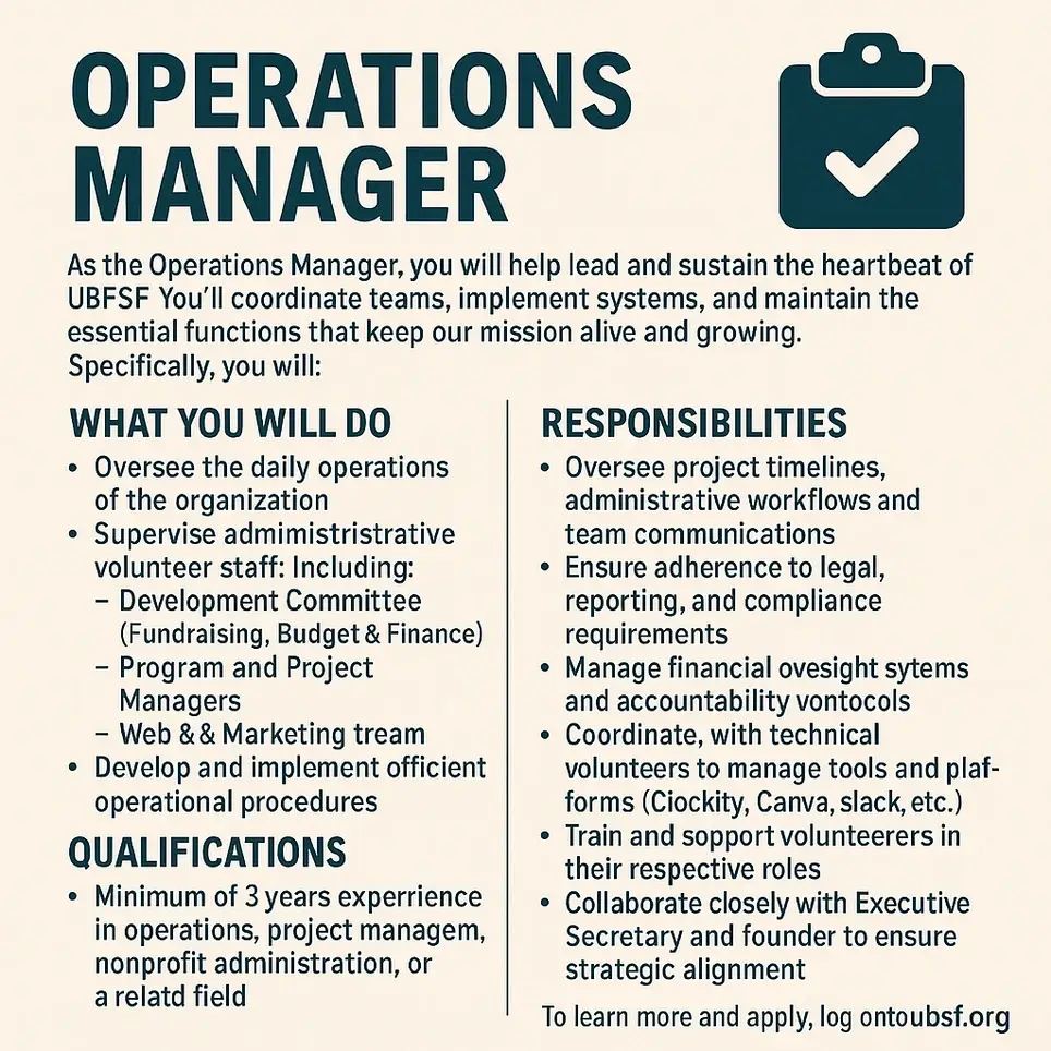 OPERATIONS MANAGER