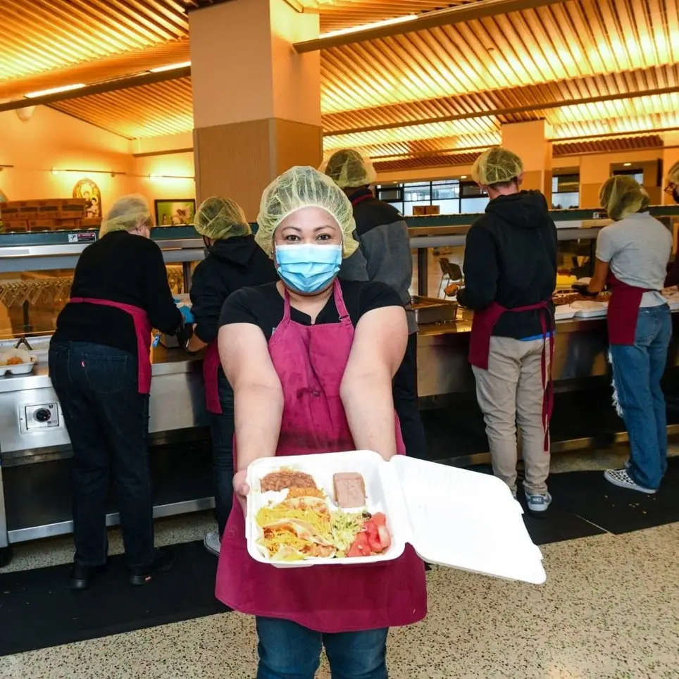 Prepare and serve lunchtime meals to St. Anthony's guests!