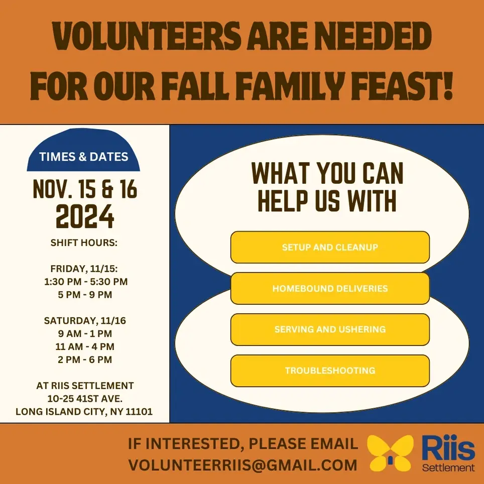 Fall Family Feast at Riis Settlement!