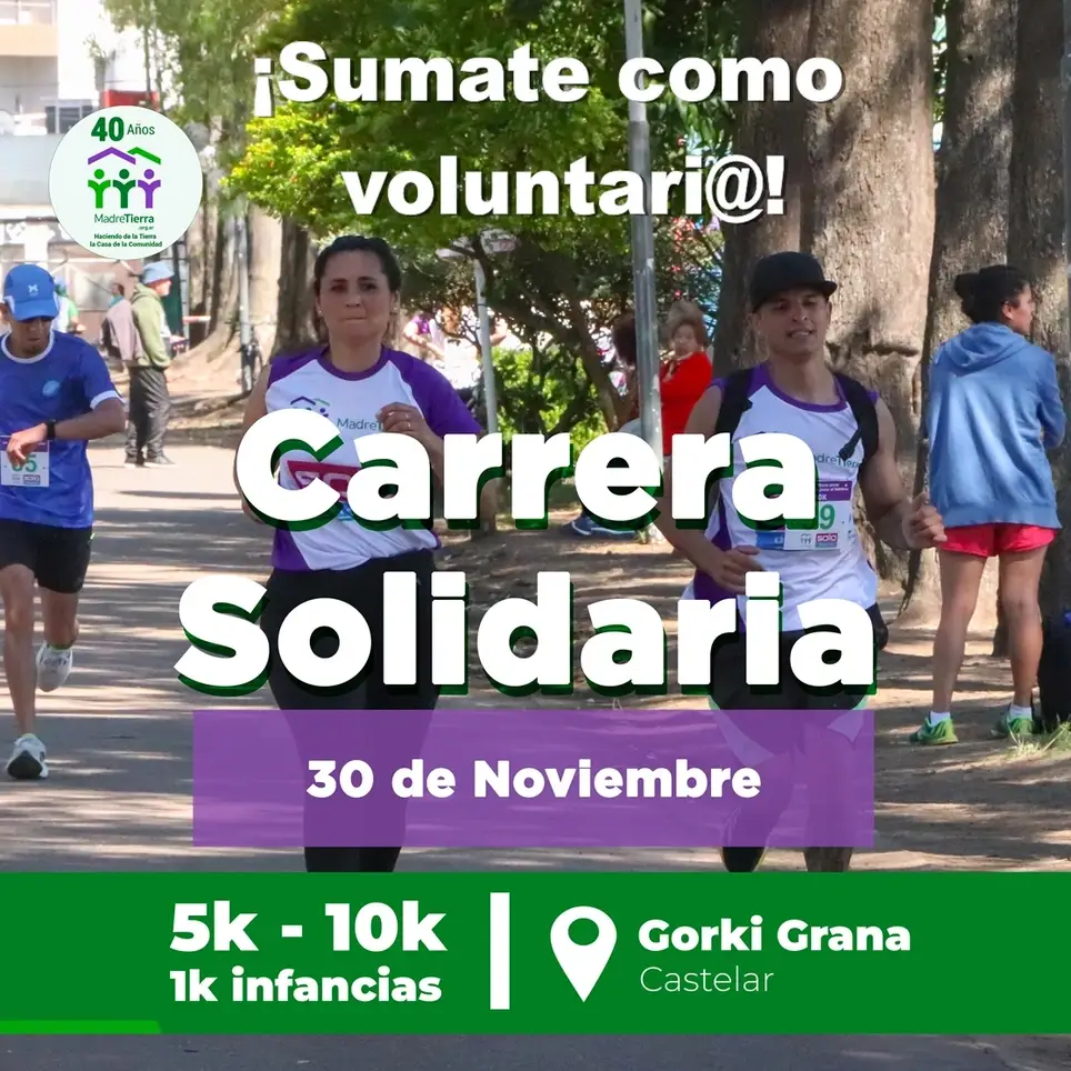 Voluntariado en la 3° Carrera Solidaria de Madre Tierra – Castelar