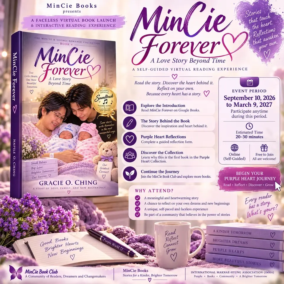MINCIE FOREVER:  A Faceless Virtual Book Launch & Purple Heart Reading Experience
