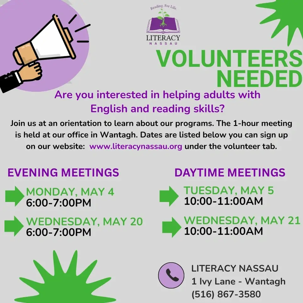 Tutors for English Language Learners and Basic Literacy