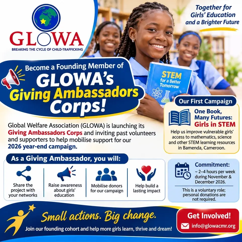 Remote Volunteer: Giving Ambassador – GLOWA’s Giving Ambassadors Corps