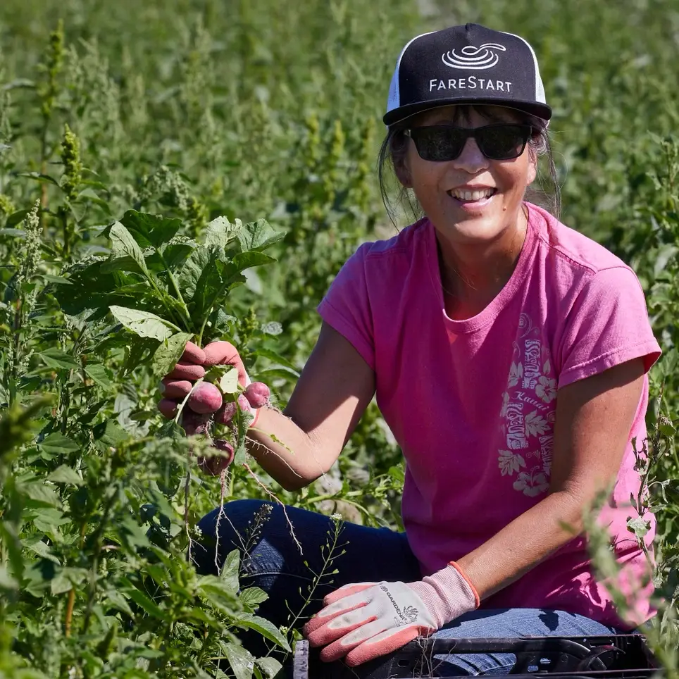 Harvest Produce with FareStart at Carnation Farms