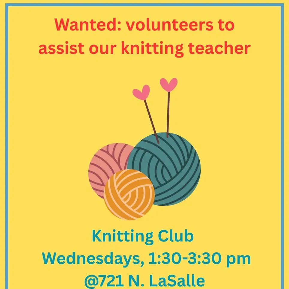 Knitting Teacher to work with People Experiencing Homelessness