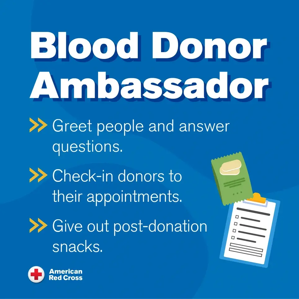 Greet Blood Donors with a Warm Smile and a few Snacks as a Susquehanna Co, PA Red Cross Volunteer