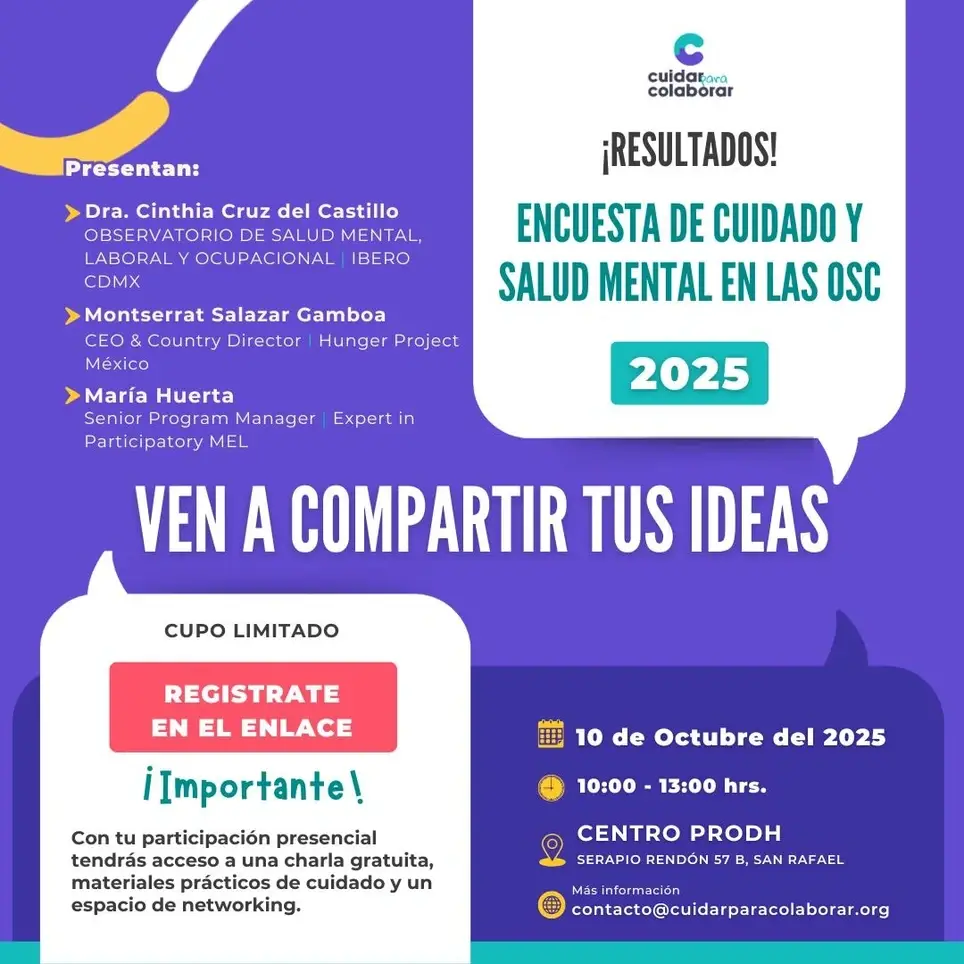 Presentación Resultados | Encuesta Nacional de Cuidado y Salud Mental en la Sociedad Civil. 2025