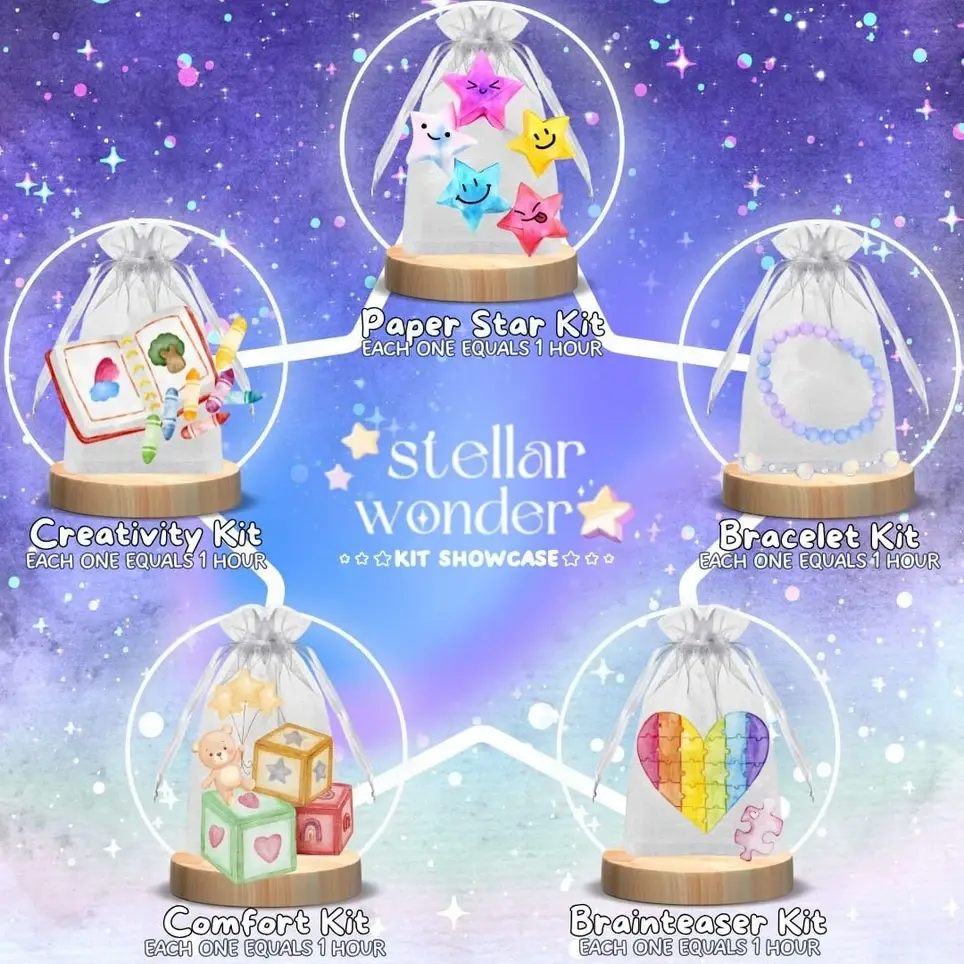 Virtual Volunteer Hours | Making paper star kits for hospital patients