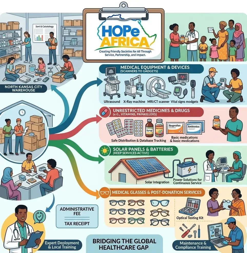 Bridging the Global Healthcare Divide: HOPe Africa’s Call for Comprehensive Medical Equipment and Supply Donations